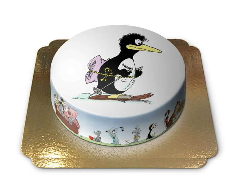 Uli Stein Penguin on Skis
