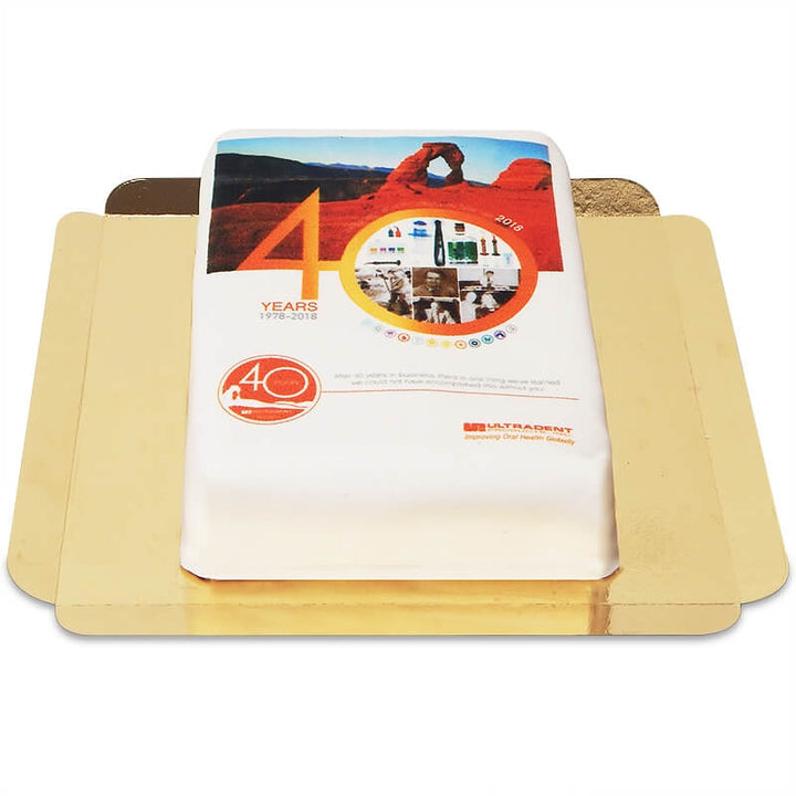 Rectangular logo cake