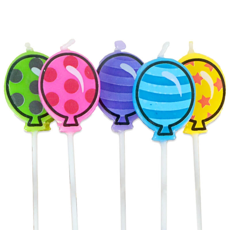 5 Balloon Cake Candles