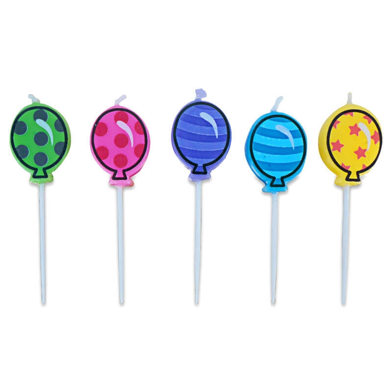 5 Balloon Cake Candles