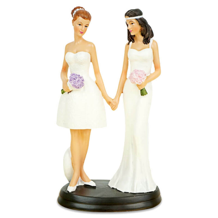 Cake topper – female bride and groom