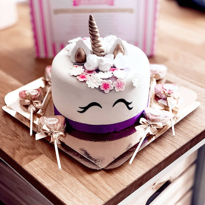 Purple Unicorn Deluxe Cake – double height