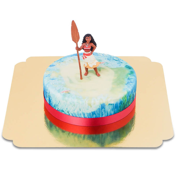 Moana® on an ocean cake