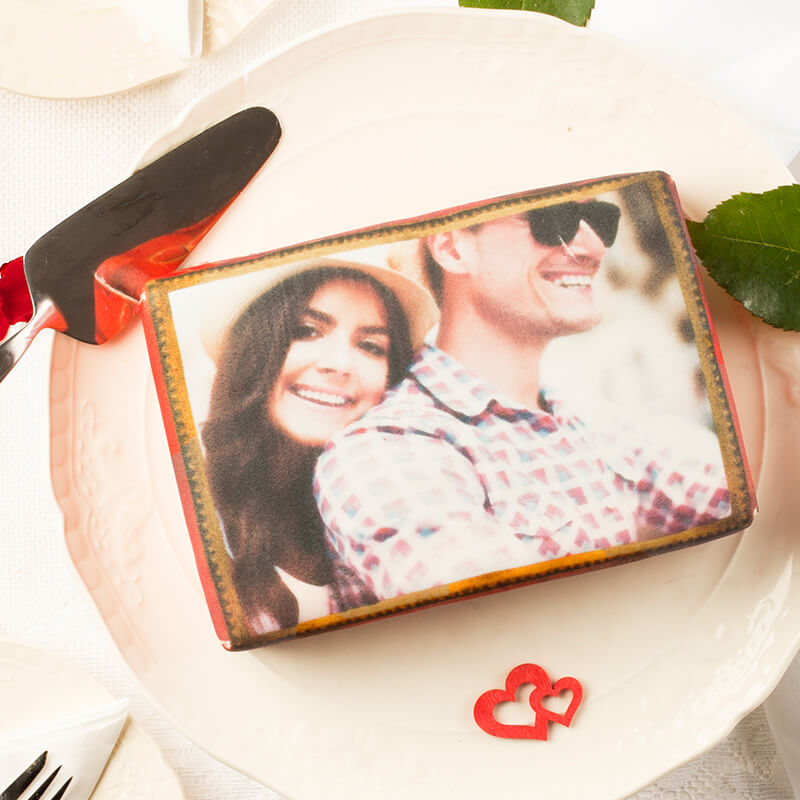 Photo cake in rose design