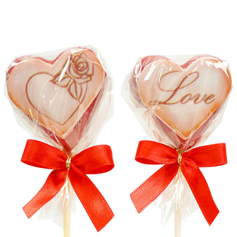 Valentine's Day Heart Cake Pops Red (12 pieces)