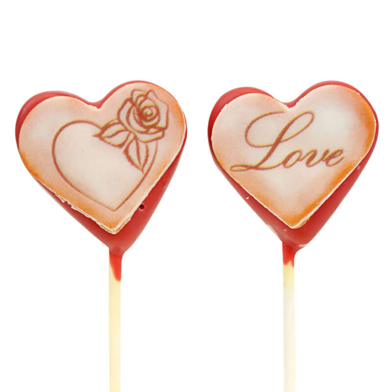 Valentine's Day Heart Cake Pops Red (12 pieces)