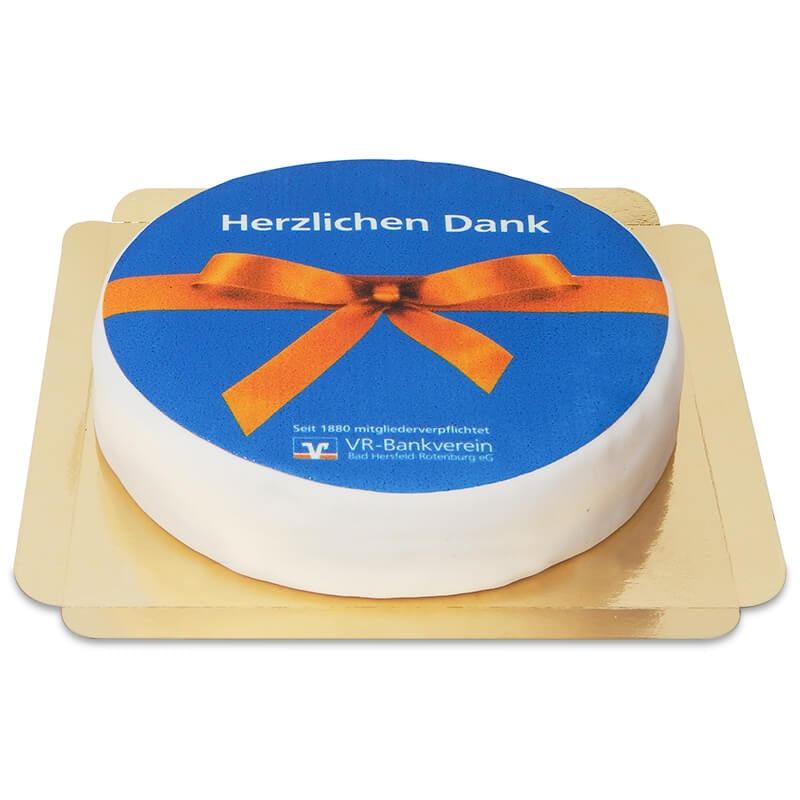 Round corporate cake
