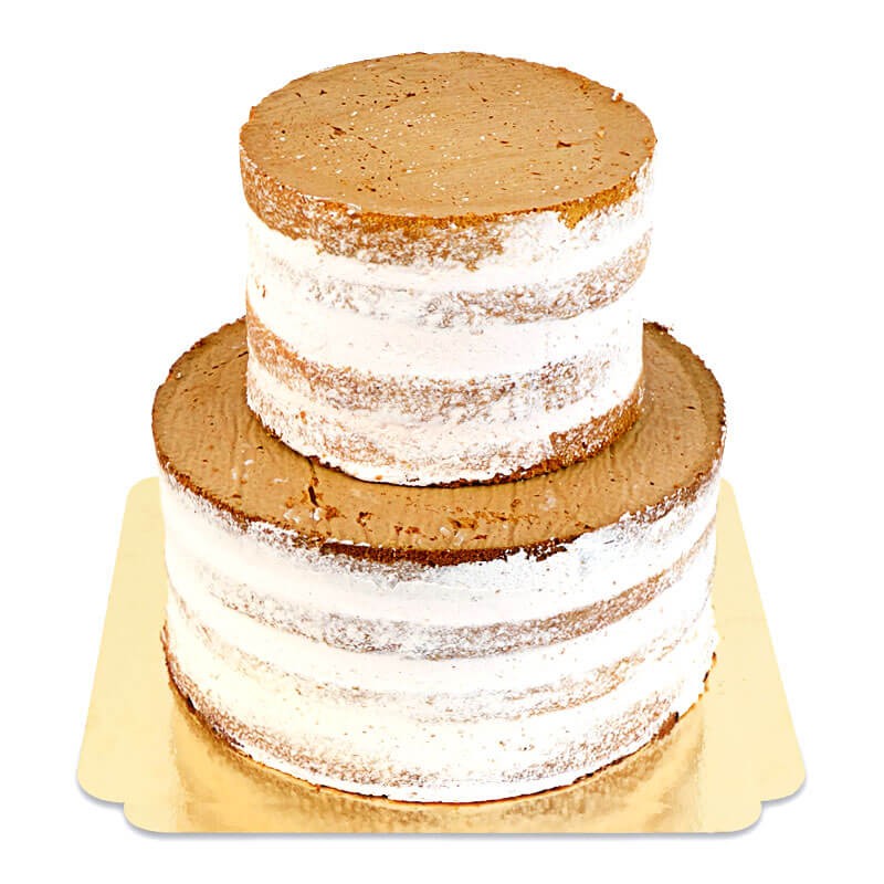 Naked Vanilla Cake – various sizes, with biscuit crunch