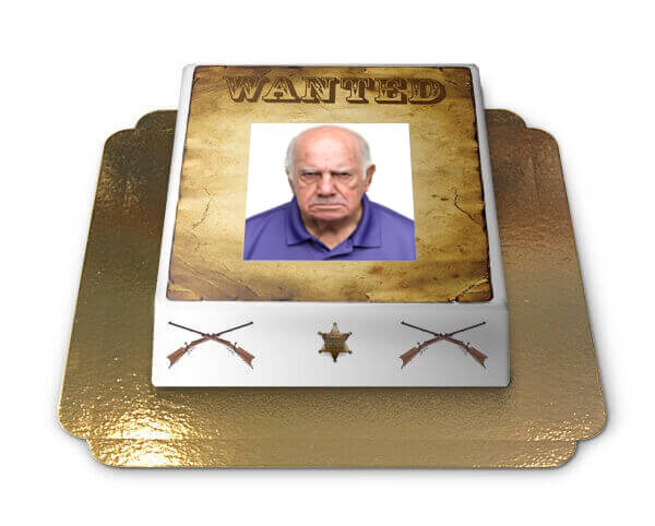 WANTED photo cake