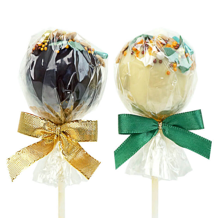 Christmas cake pops with gold and green sprinkles (12 pieces)