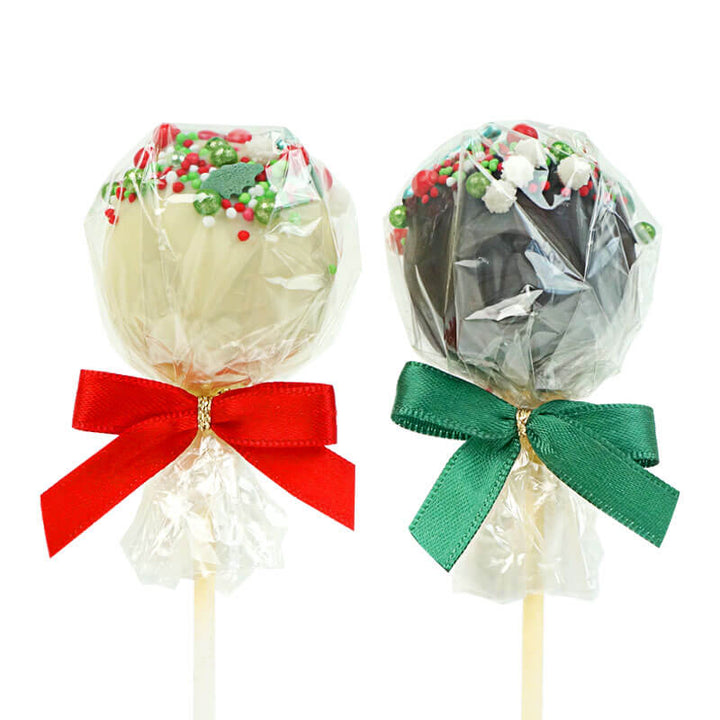Christmas cake pops with red and green sprinkles (12 pieces)