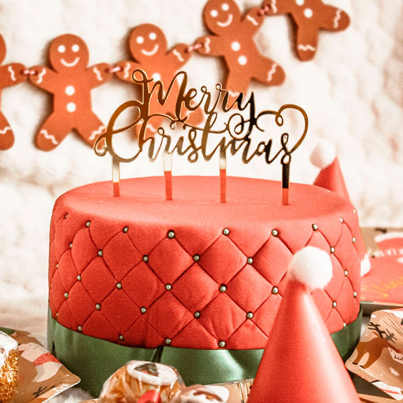 Deluxe Christmas Cake – incl. Merry Christmas cake topper