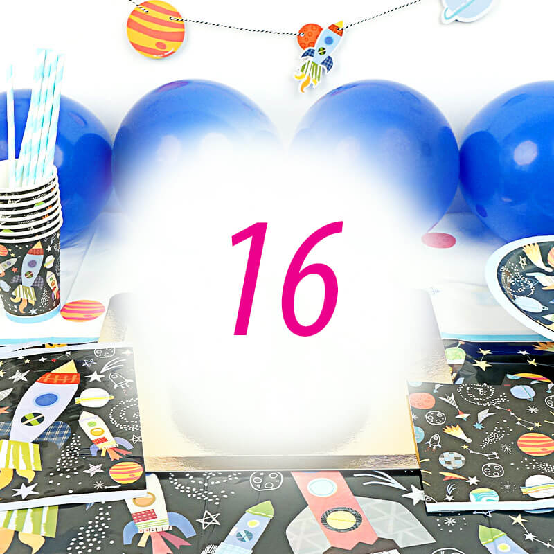 Space Party Set for 16 people – without cake