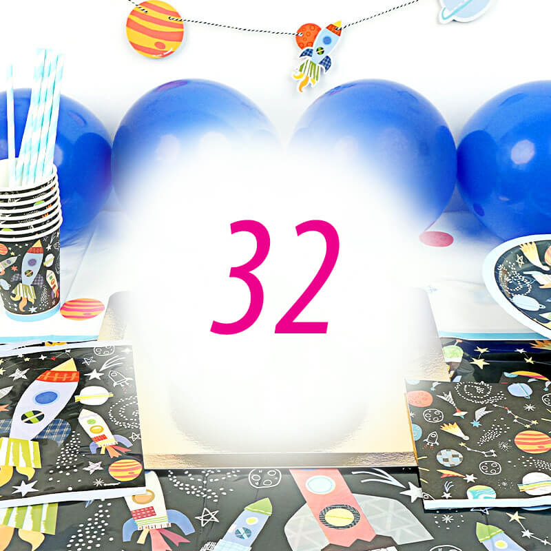 Space Party Set for 32 people – without cake