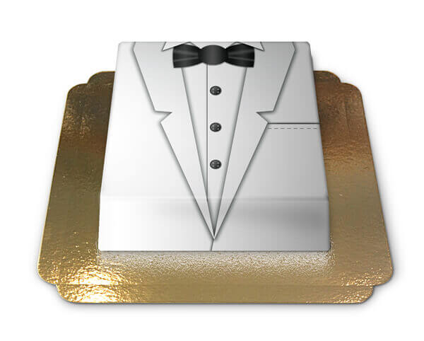 Groom's cake – white tuxedo