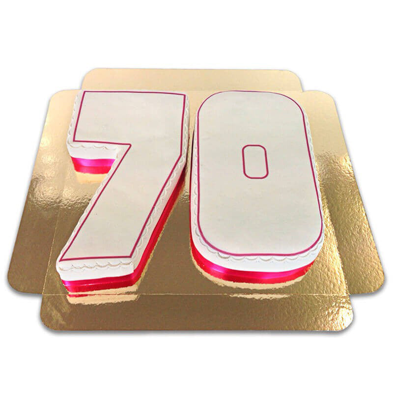 Double-digit cakes, various colours