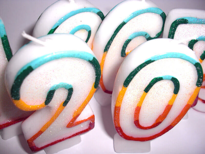 Colourful number candle 1